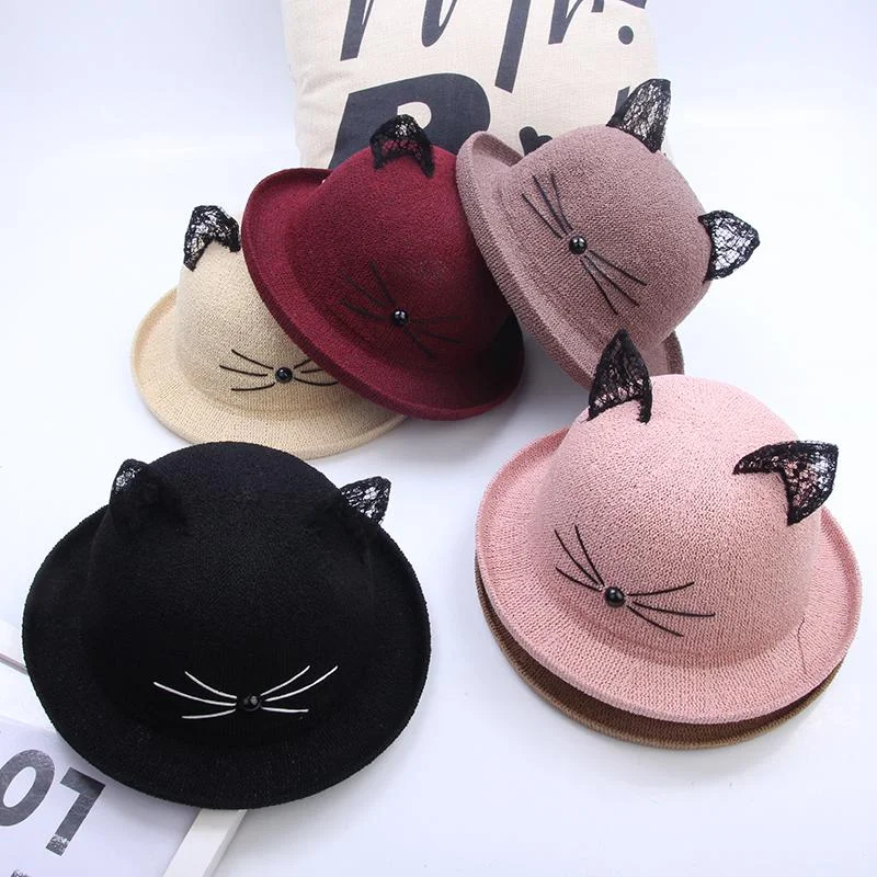 CuteKawaii cat ear lace fisherman hat  YV5034 Lace Dress Trendy