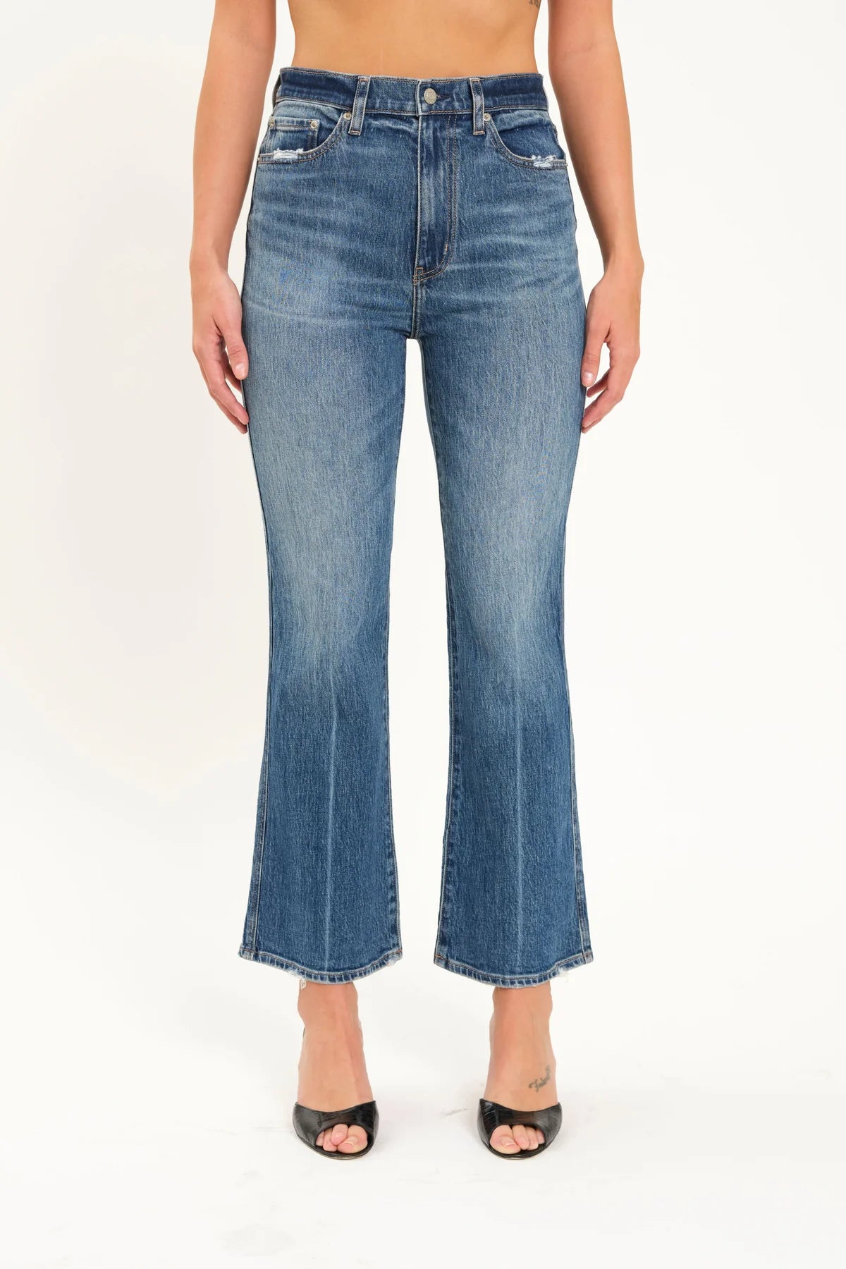 The Soho High Rise Ankle Flare Denim by Daze Denim - Rush Hour