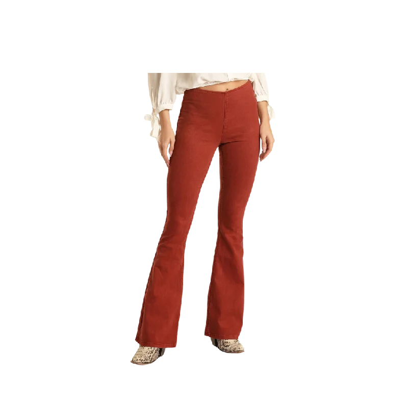 Panhandle Slim Women's Bargain Bells High Rise Stretch Pull On Flare Jeans