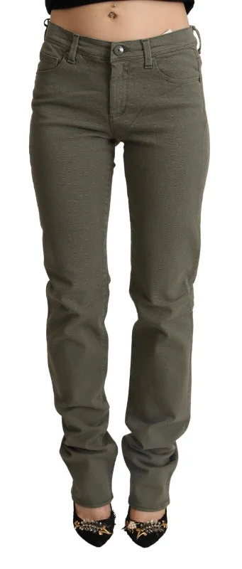 Chic Grey Low Waist Skinny Jeans