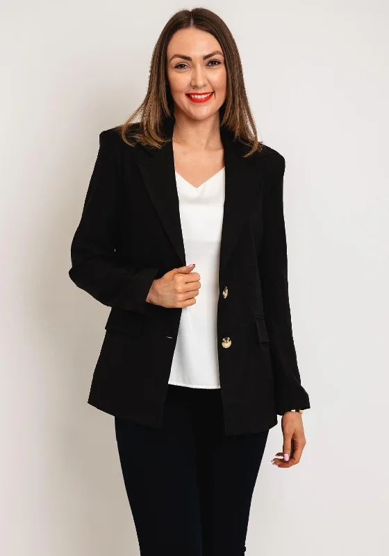 Serafina Collection Textured Blazer, Black Women's office jackets