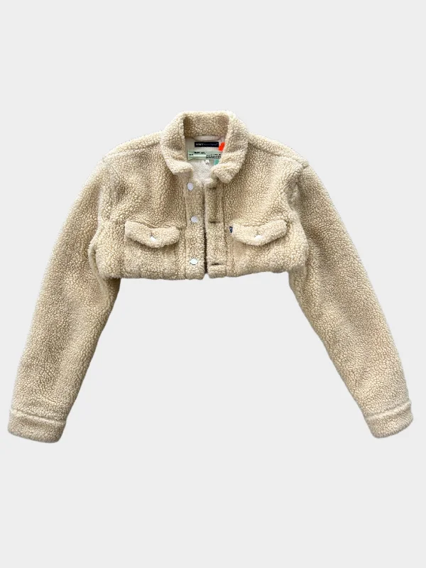 Off White x Levi's  Crop Teddy Jacket Women's packable jackets