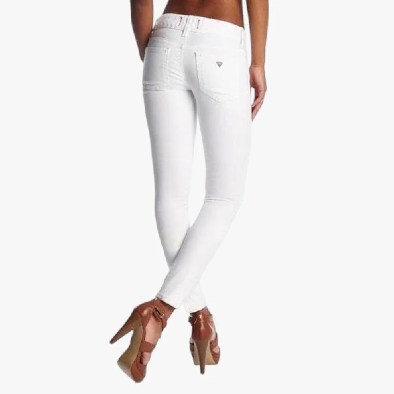 Guess Womens Sexy Curvy Mid Jeans White