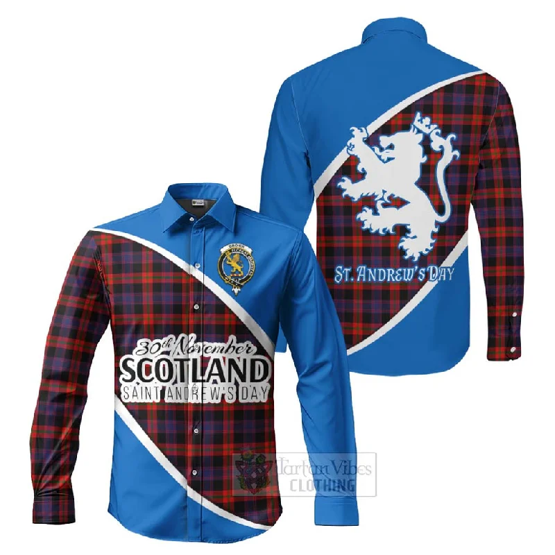 Brown (Broun) Family Crest Tartan Long Sleeve Button Shirt Celebrate Saint Andrew's Day in Style Brown (Broun) Family Crest Tartan Long Sleeve Button Shirt Celebrate Saint Andrew's Day in Style