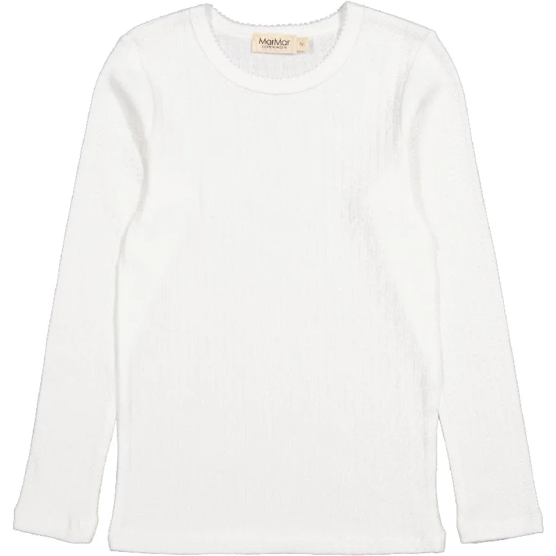 MarMar Modal Pointelle Gentle White Tamra Blouse