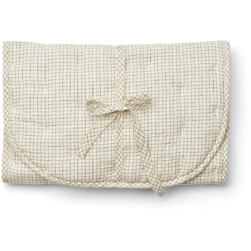 MarMar Seersucker Home Deep Lake Check Changing Mat