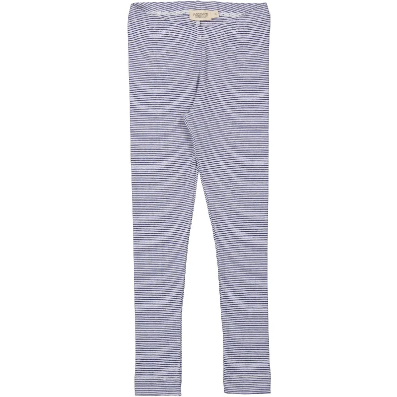 MarMar Modal Fine Rib Blue Stripe Leggings