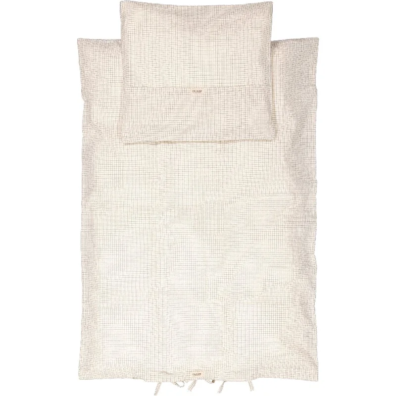 MarMar Seersucker Home Deep Lake Check Bed Linen
