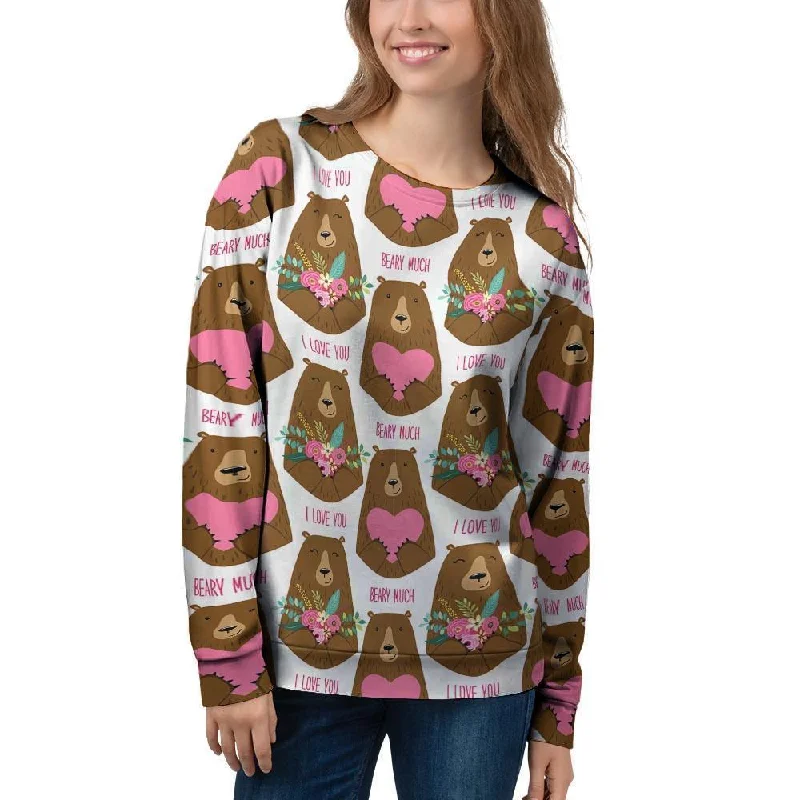 Brown Mama Bear Women's Sweatshirt Fashionable sweaters