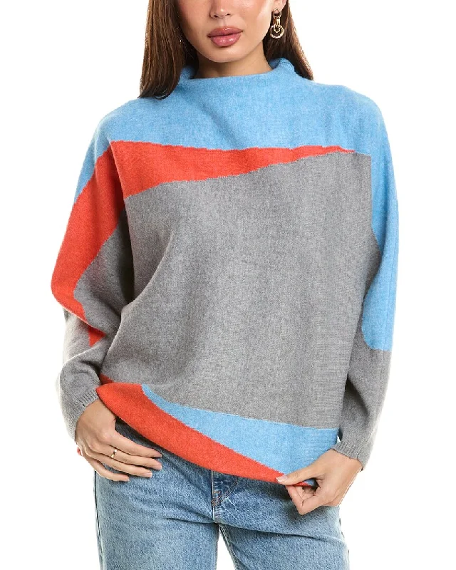 Maronie Mock Neck Dolman Wool-Blend Sweater Best sweaters for formal occasions