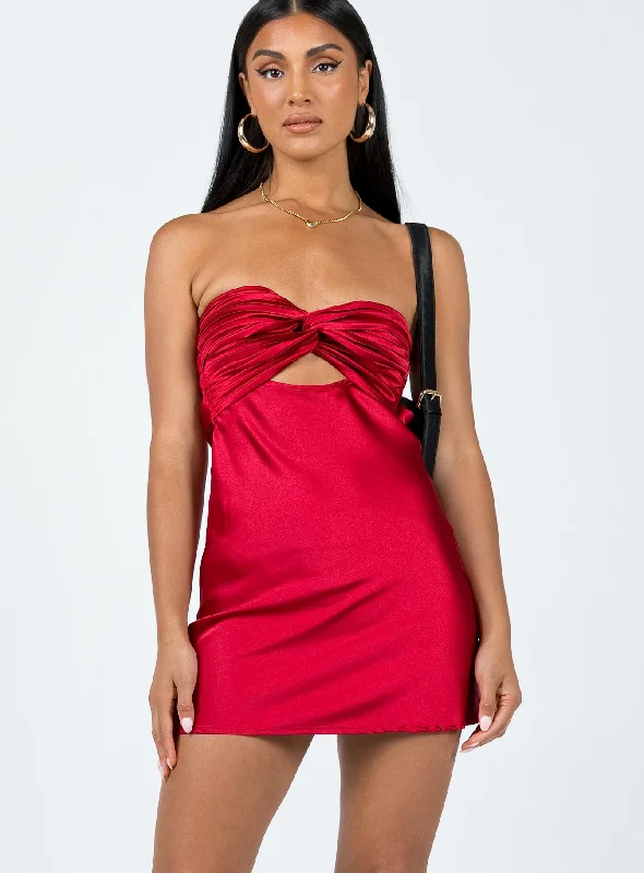 Shellie Mini Dress Red A-line mini dresses