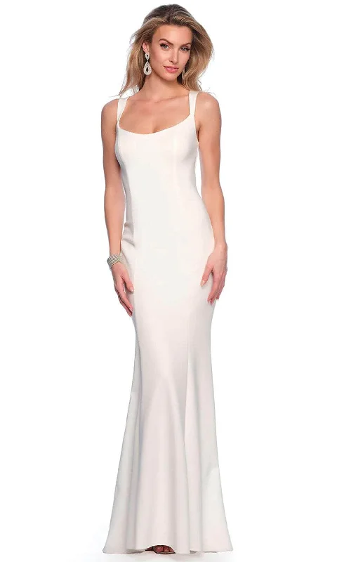 Dave & Johnny Bridal 11292 - Scoop Neck Bridal Gown Silk Wedding Gown