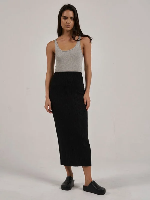 Nisha Knit Skirt - Black Casual unclassified skirts