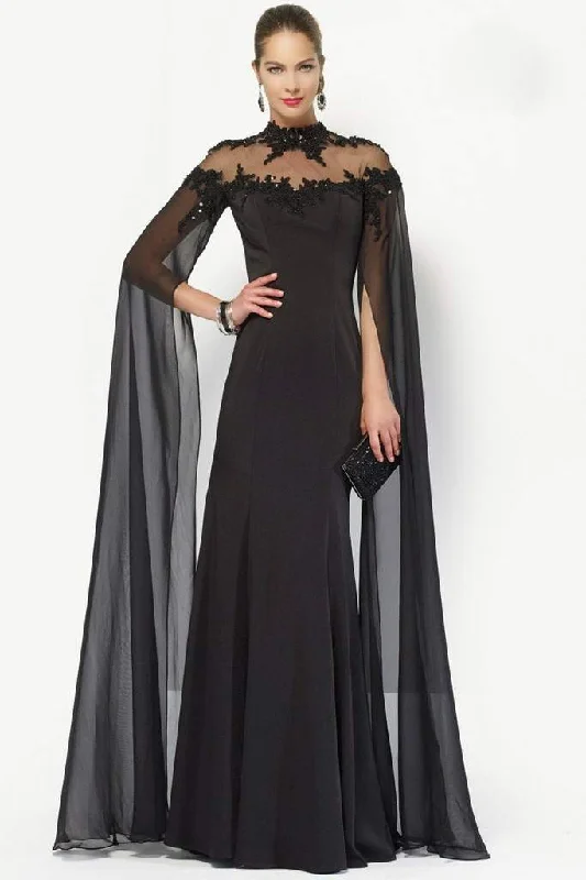 Alyce Paris - 27173 lace Applique Chiffon Gown with Long Flowy Sleeves Best value party dresses