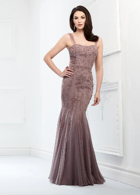 Mon Cheri Beaded Fitted Trumpet Evening Dress 218903 Best party dresses for formal events