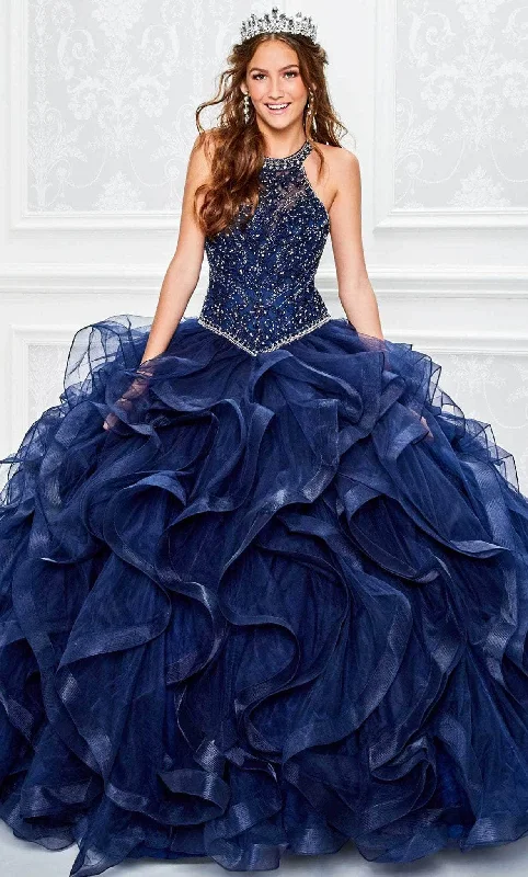 Princesa by Ariana Vara PR11940 - Halter Ruffled Ballgown Graduation party dresses