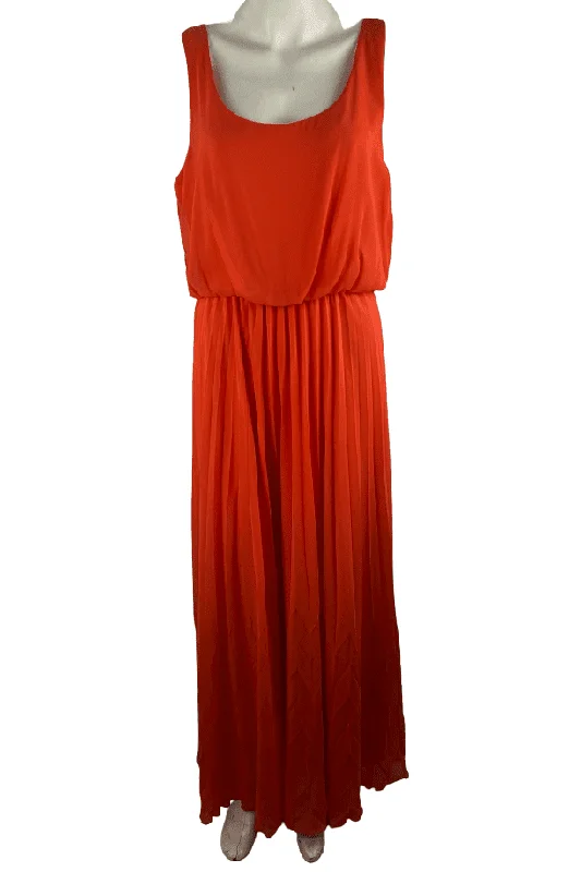 Bisou Bisou women's orange maxi dress size 8 Winter maxi dresses