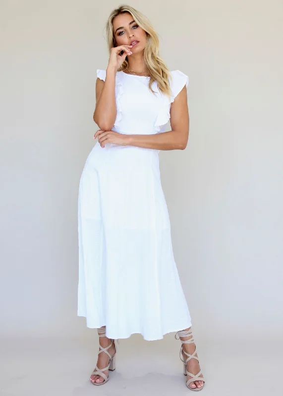 Body Of Work Maxi Dress - White Strapless maxi dresses