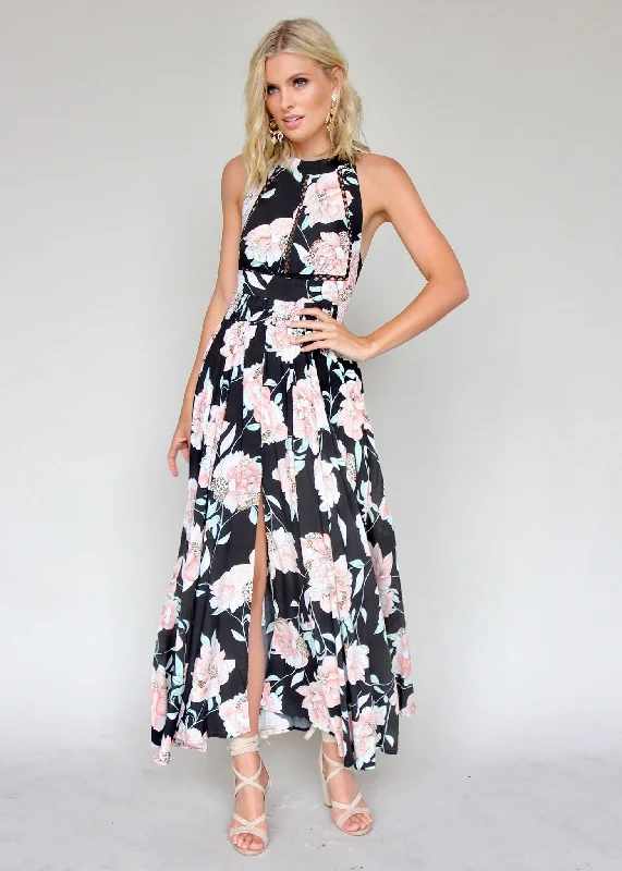 Break Of Dawn Maxi - Peach Wildflower Graduation maxi dresses