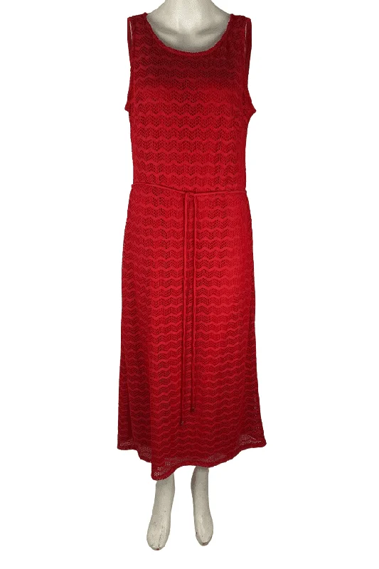 Covington women's red long sleeveless dress size 12 Spring maxi dresses