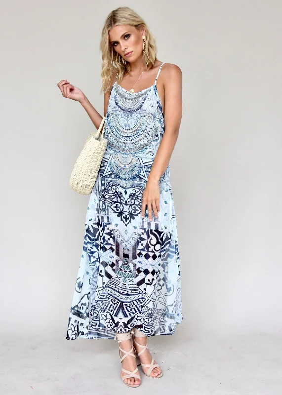 Lost Lotus Chiffon Maxi - Aquarius Zara maxi dresses