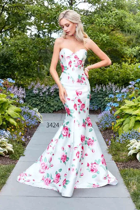 Clarisse -3424 Floral Mermaid Evening Dress Floral dresses under $100