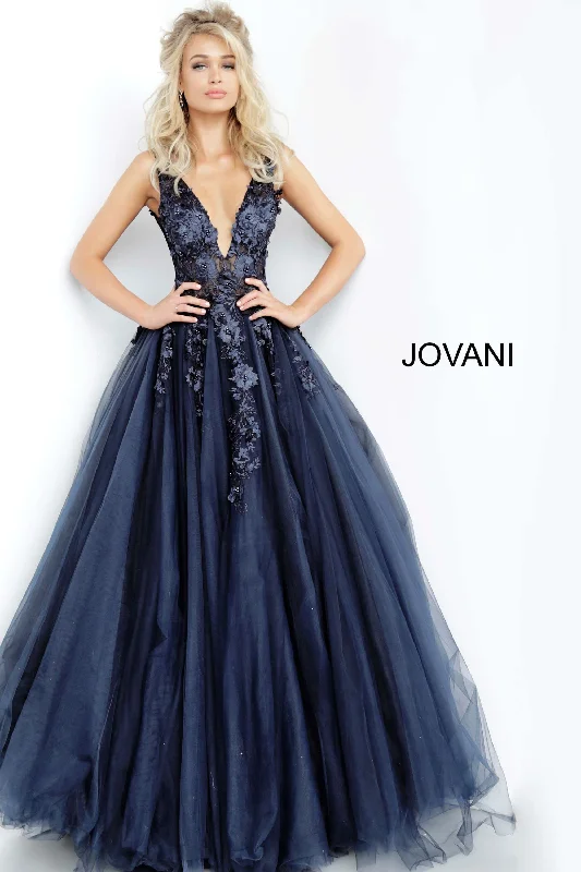 Floral Appliques Prom Dress By Jovani -55634 Best floral dresses for plus size