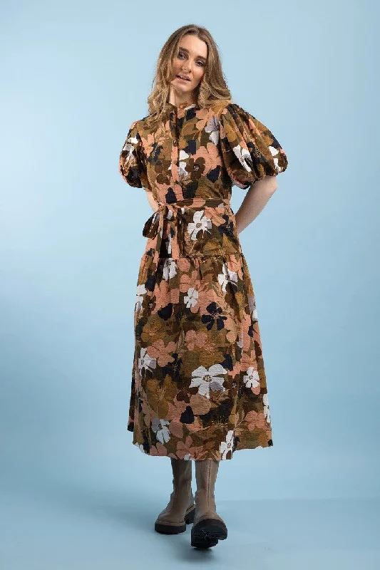 Shannon Shirt Dress Green Floral Outdoor floral dresses