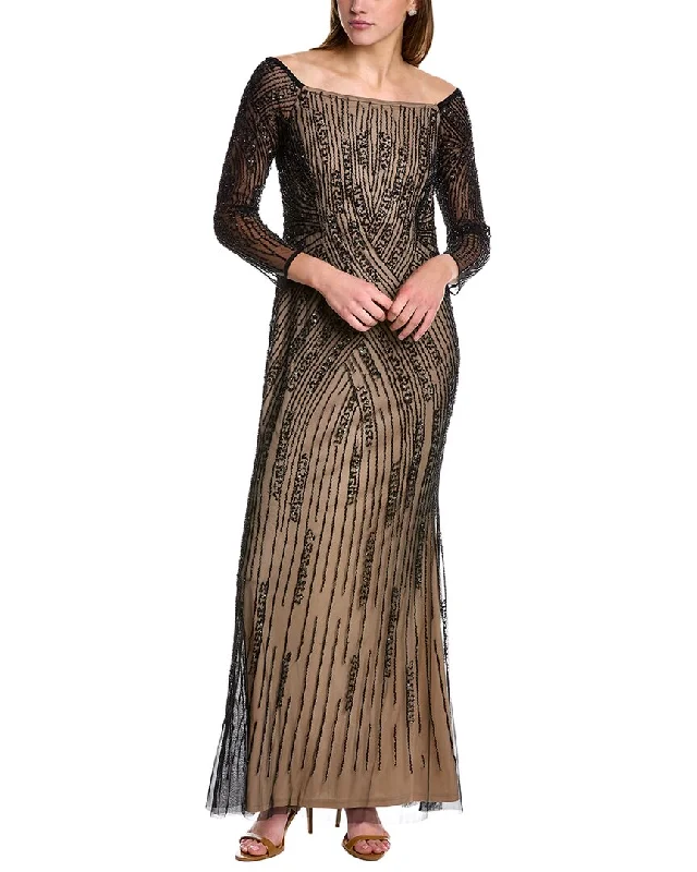 Adrianna Papell Beaded Gown Sleeveless unclassified dresses