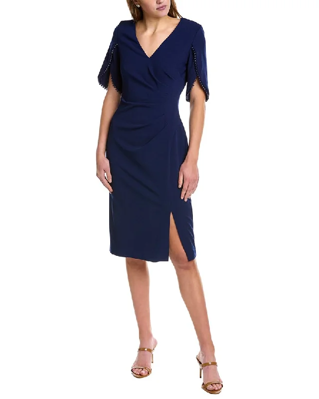 Adrianna Papell Tulip Sleeve Sheath Dress Long sleeve unclassified dresses