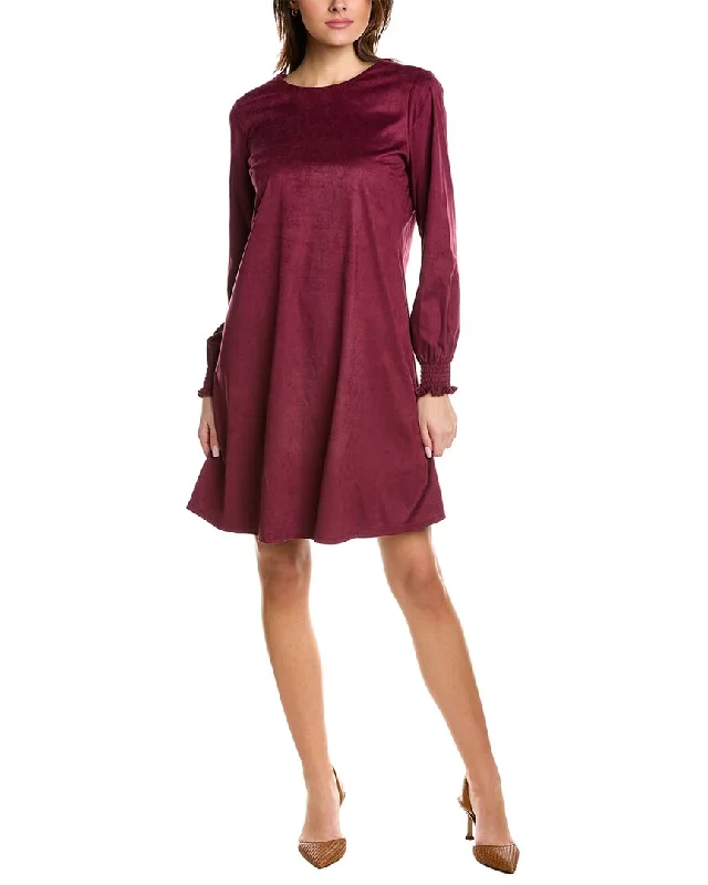 Anne Klein Smocked Trapeze Dress Breathable unclassified dresses