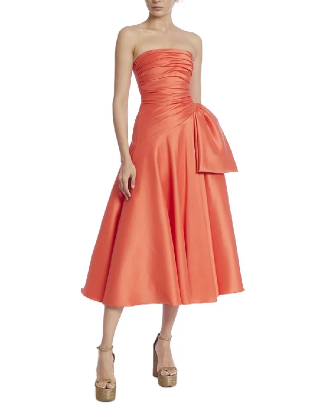 Badgley Mischka Perfect Ruched Strapless Dress Cotton unclassified dresses