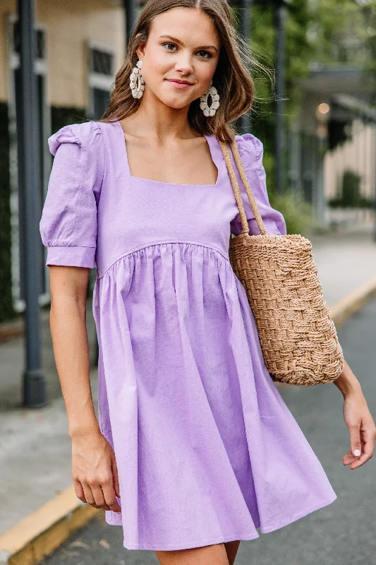 Beautiful Work Lavender Purple Babydoll Dress Trendy new unclassified dresses