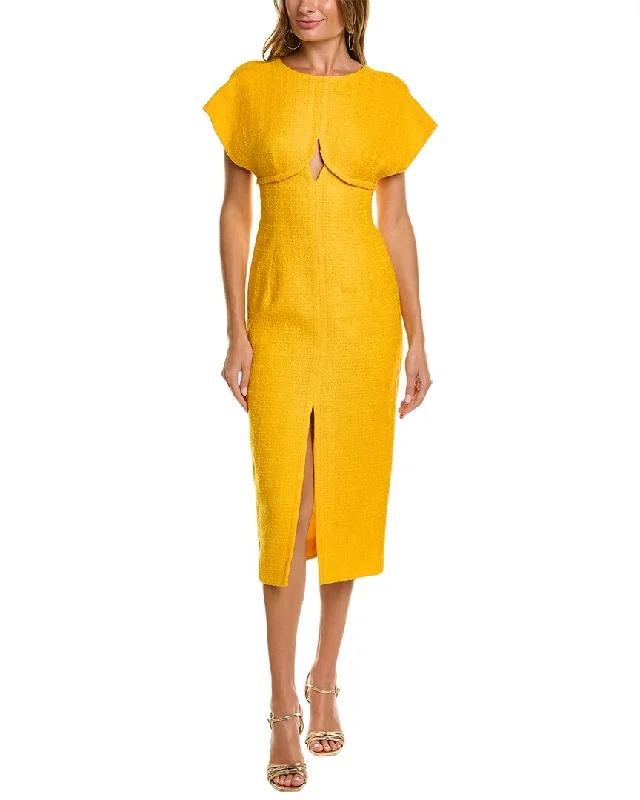 Carolina Herrera Tweed Wool-Blend Column Dress Sexy unclassified dresses