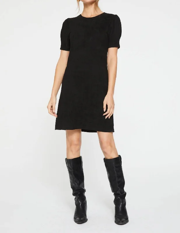 Demi Suede Dress In Black Casual unclassified dresses