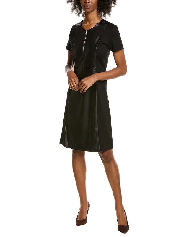 Ellen Tracy Paneled Sheath Dress Color block unclassified dresses