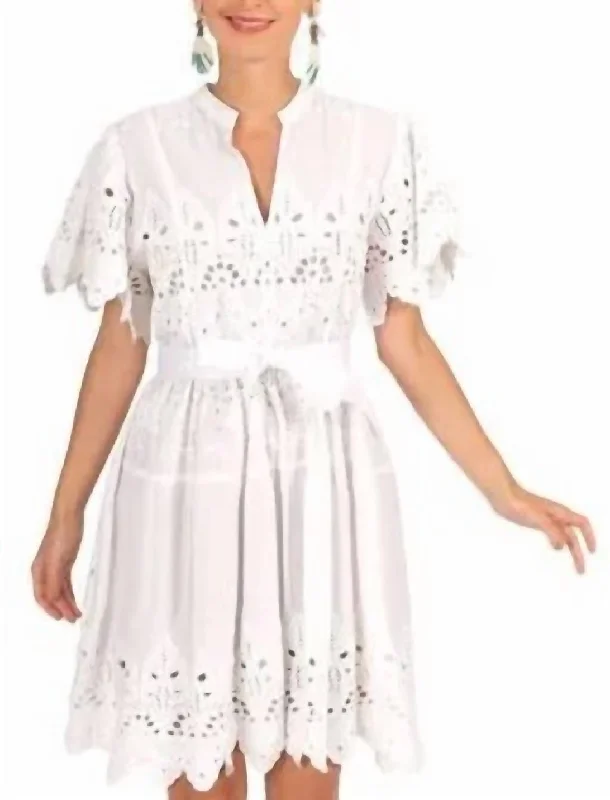 Heavily Embroidered Cotton Magnifico Dress In White Best-selling unclassified dresses