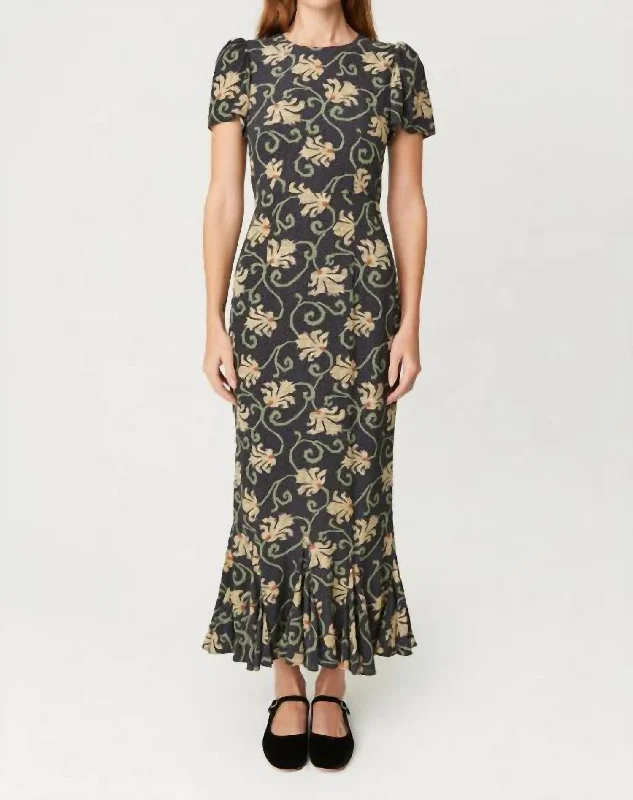 Lulani Dress In Black Mosaic Blossom Club unclassified dresses