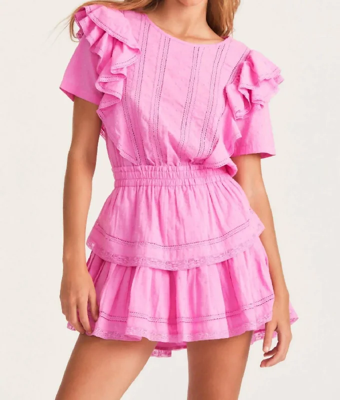 Natasha Dress in Rose Bloom Tiered unclassified dresses