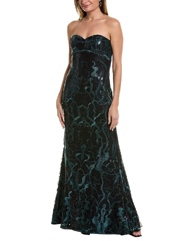 Rene Ruiz Embroidered Gown Chiffon unclassified dresses