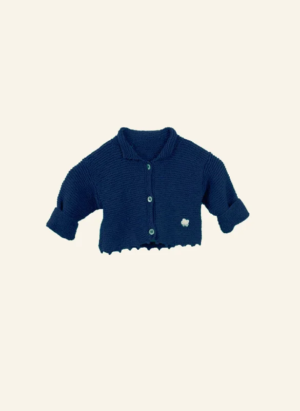 Baby Scalloped Cardigan - Navy Designer unclassified dresses