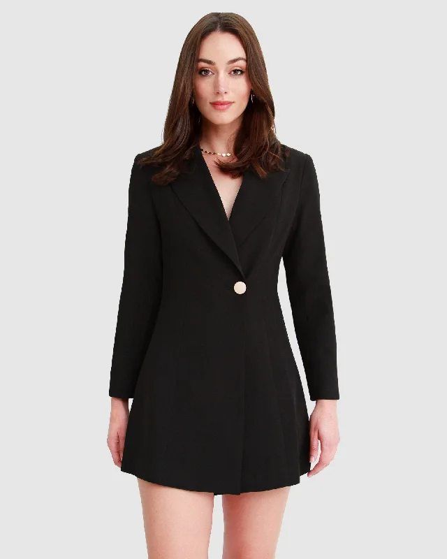 The Avenue Blazer Dress - Black -Final Sale Neutral tone unclassified dresses