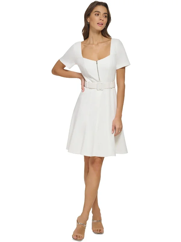 Womens Sweetheart Neck Belted Fit & Flare Dress Best-selling unclassified dresses